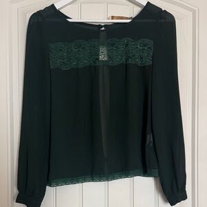 Elegant Green Lace Women's Top